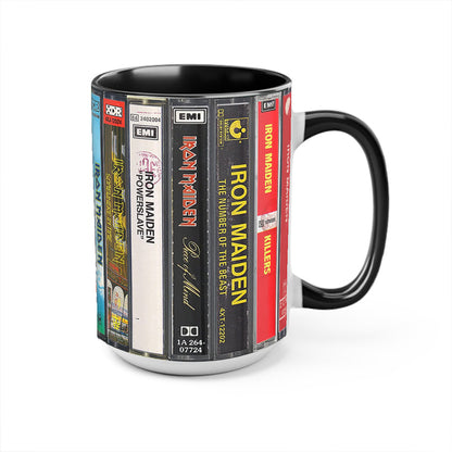 Iron Maiden Albums Cassette Collection Retro Accent Mug