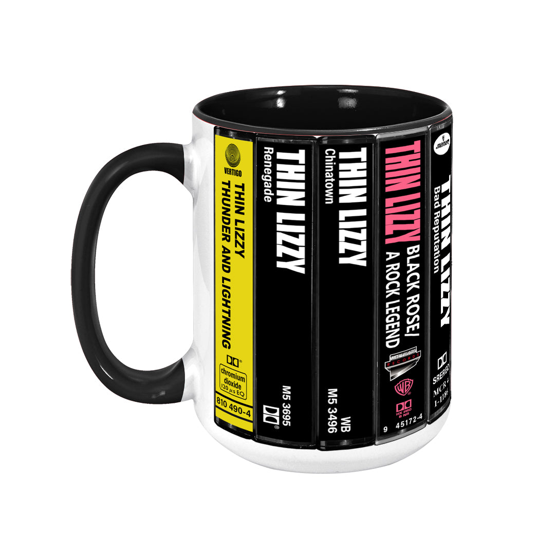 Thin Lizzy Albums Cassette CollectionRetro Accent Mug