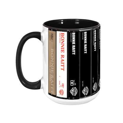 Bonnie Raitt Albums Cassette Collection Retro Accent Mug