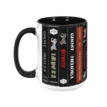 Ghost Albums Cassette Collection Retro Accent Edge-to-Edge Printed Mug