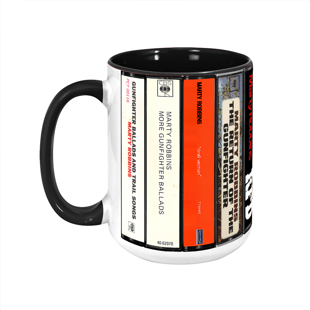 Marty Robbins Albums Cassette Collection Retro Accent Mug