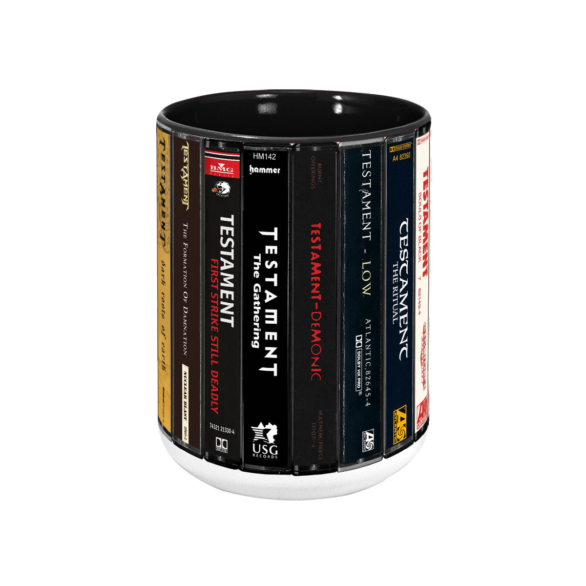 Testament Albums Cassette Collection Retro Accent Mug