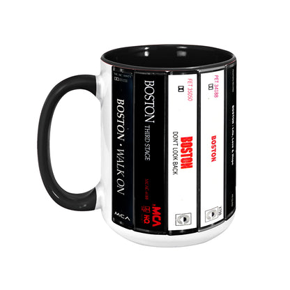 Boston Albums Cassette Collection Retro Accent Edge-to-Edge Printed Mug