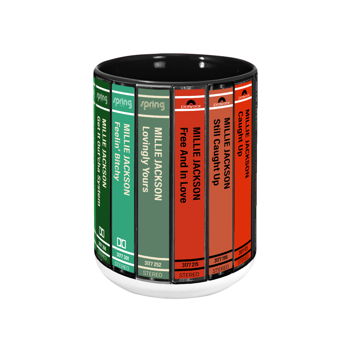 Millie Jackson Albums Cassette Collection Retro Accent Mug