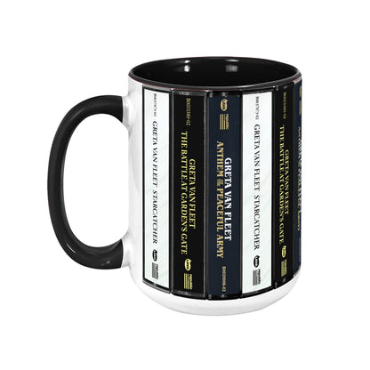 Greta Van Fleet Albums Cassette Collection Retro Accent Edge-to-Edge Printed Mug