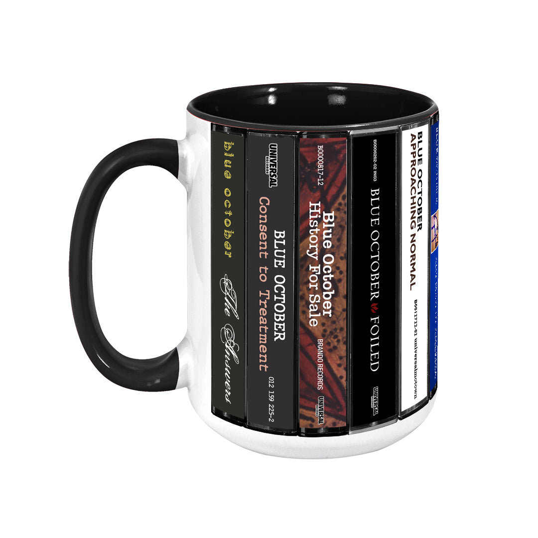 Blue October Albums Cassette Collection Retro Accent Mug