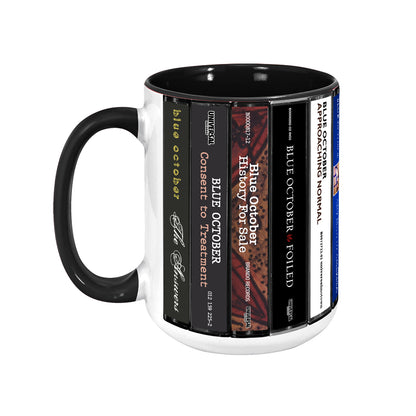 Blue October Albums Cassette Collection Retro Accent Mug