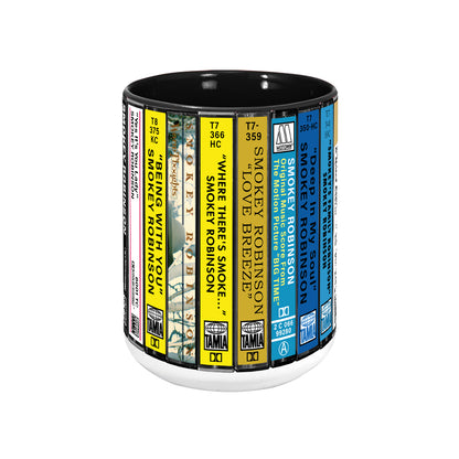 Smokey Robinson Albums Cassette Collection Retro Accent Mug