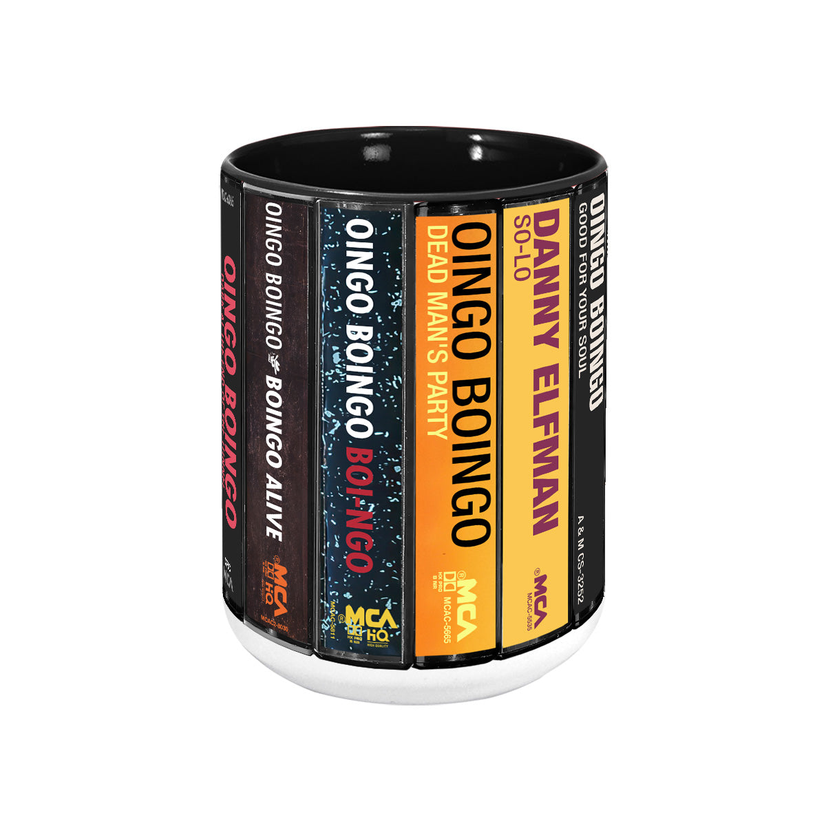 Oingo Boingo Albums Cassette Collection Retro Accent Mug