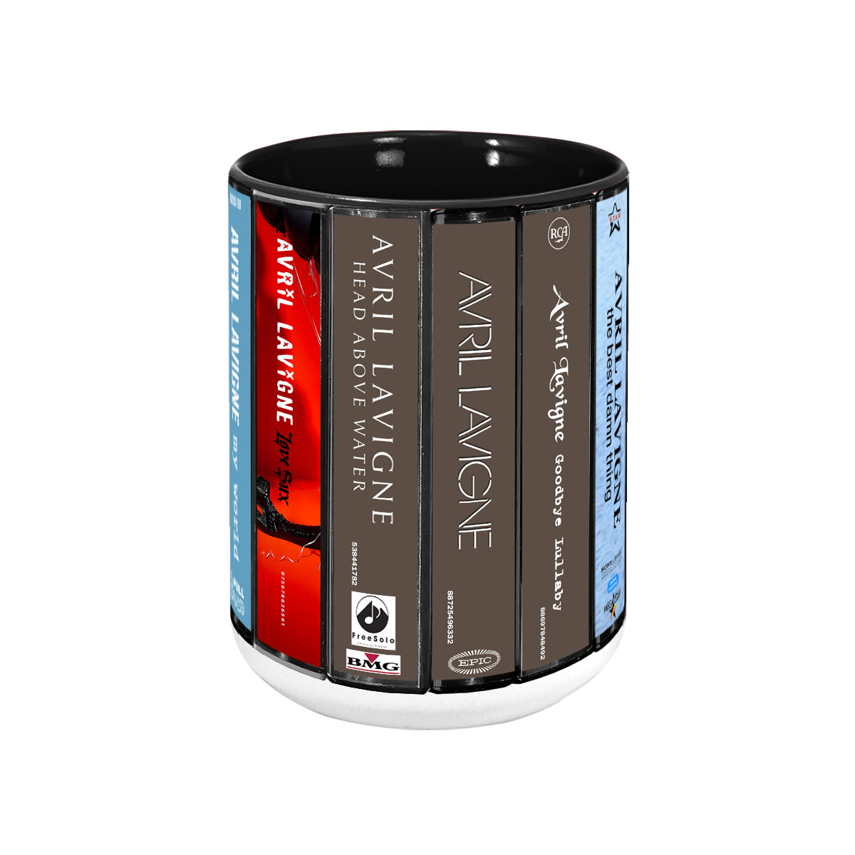 Avril Lavigne Albums Cassette Collection Retro Accent Mug