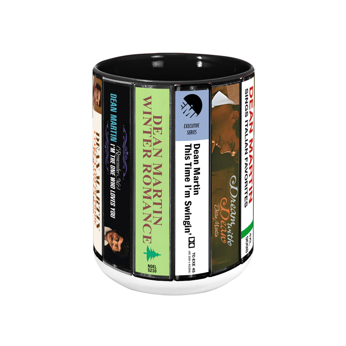 Dean Martin Albums Cassette Collection Retro Accent Mug