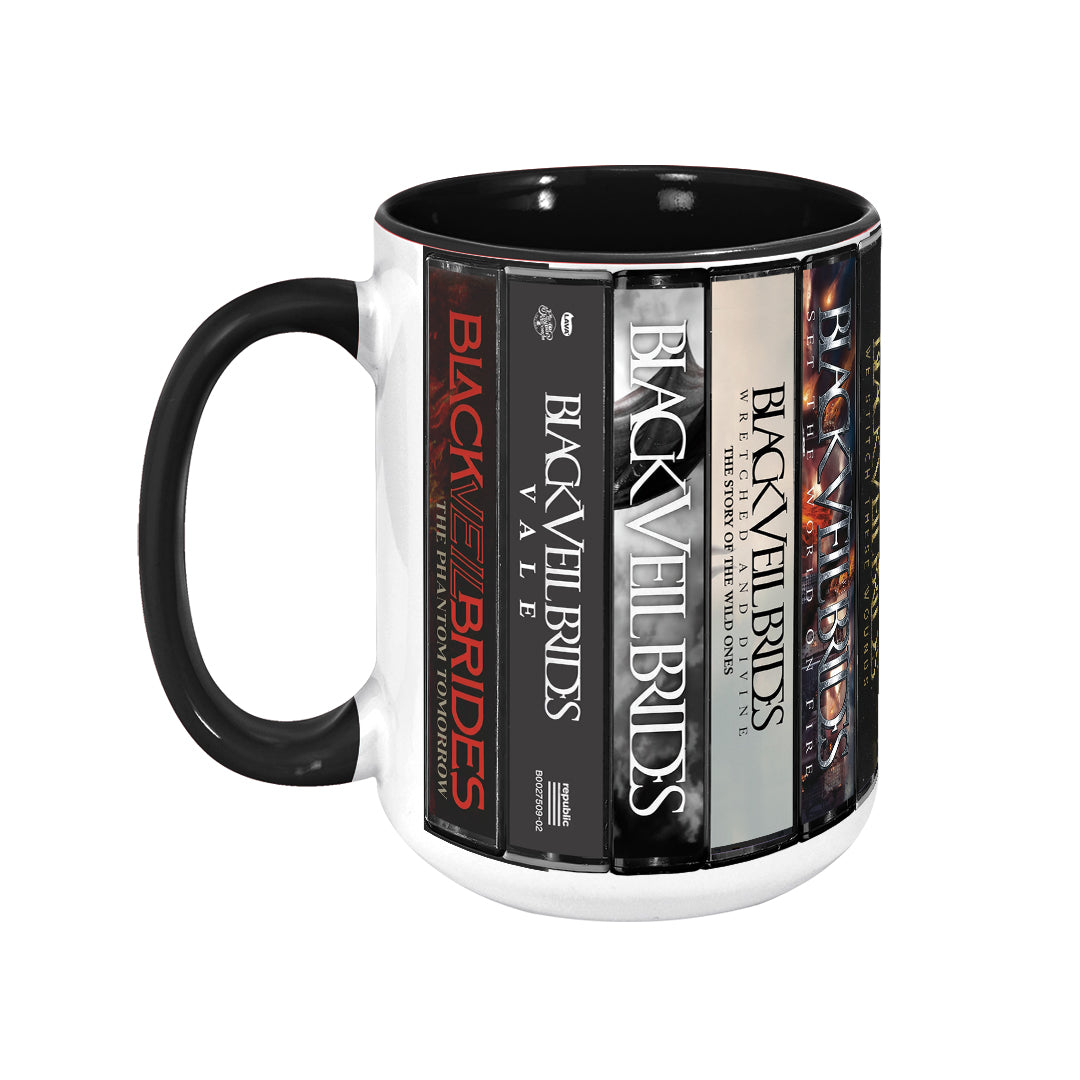 Black Veil Brides Albums Cassette Collection Retro Accent Mug