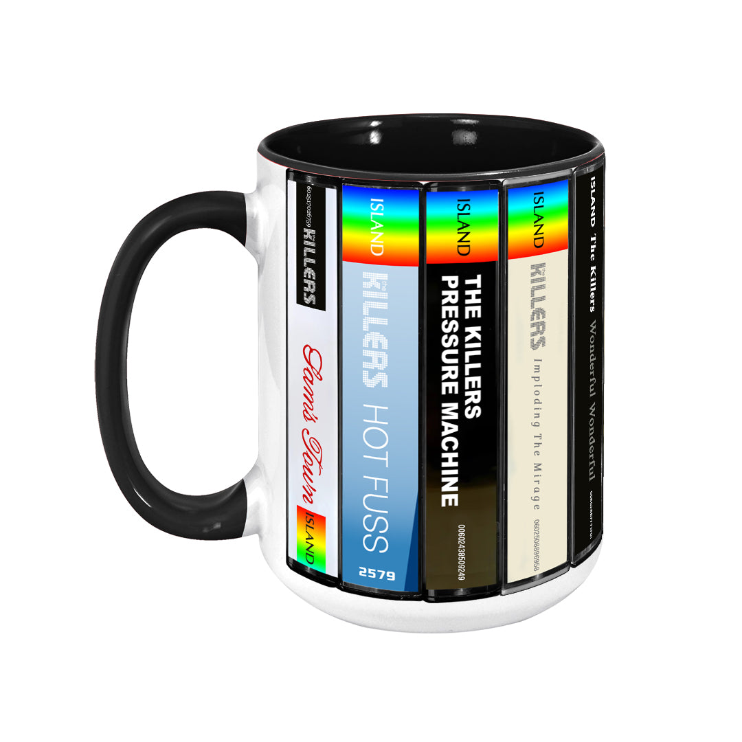 The Killers Albums Cassette Collection Retro Accent Mug