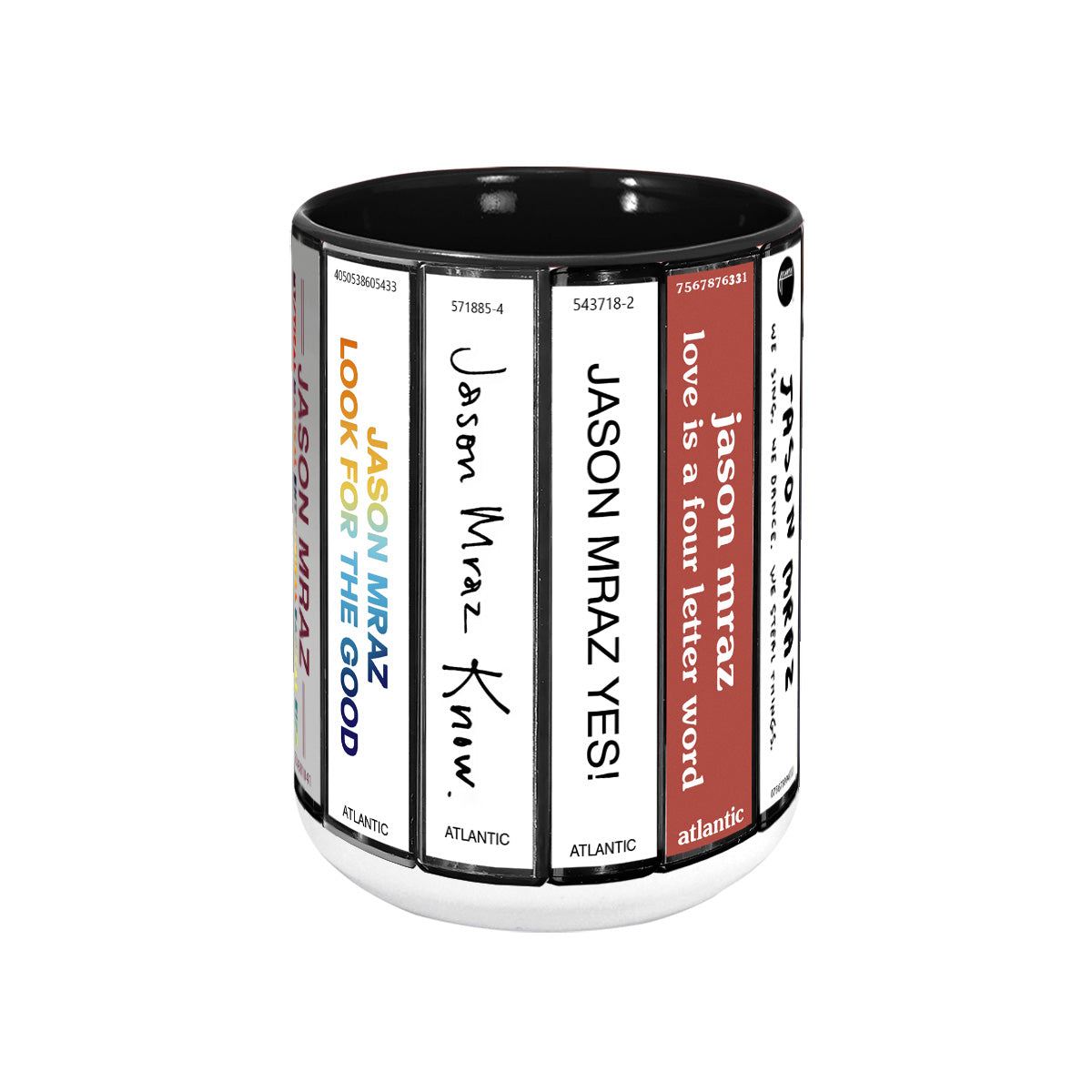 Jason Mraz Albums Cassette Collection Retro Accent Mug
