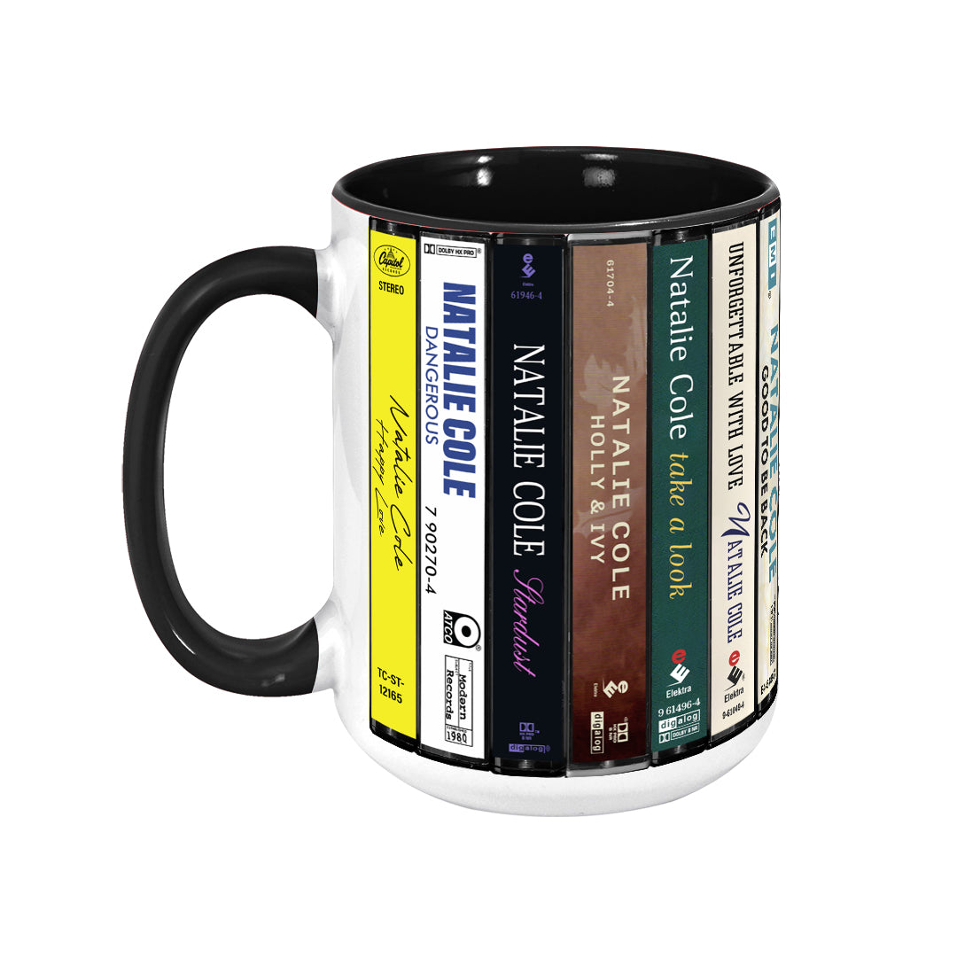 New Natalie Cole Albums Cassette Collection Retro Accent Edge-to-Edge Printed Mug