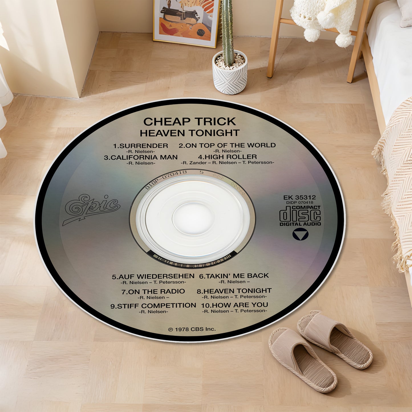 Cheap Trick Heaven Tonight Album Music CD Round Rug