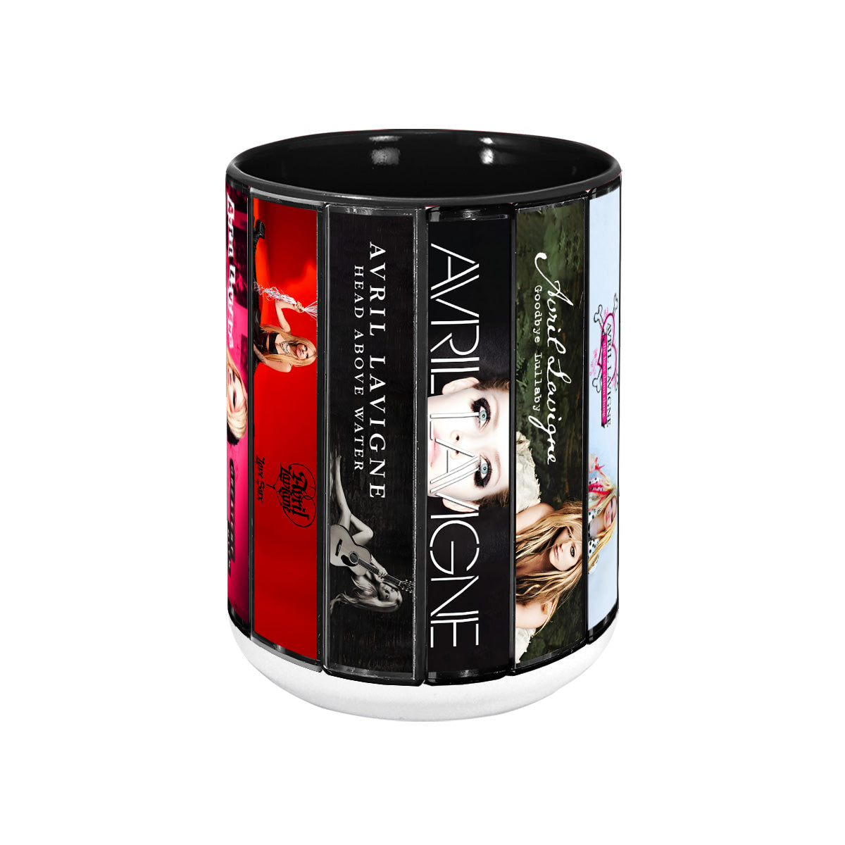 Avril Lavigne Albums Cover Collection Retro Accent Mug