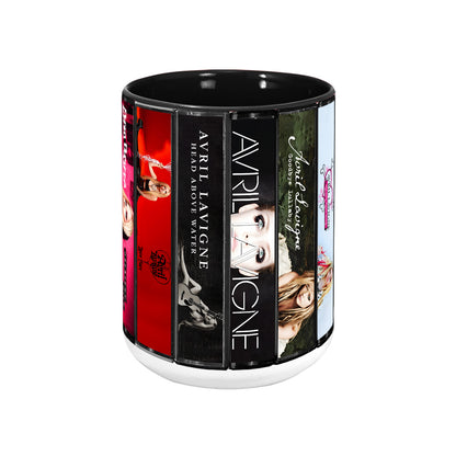 Avril Lavigne Albums Cover Collection Retro Accent Mug