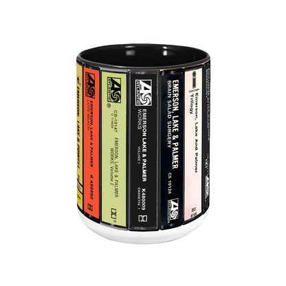 Emerson, Lake & Palmer Albums Cassette Collection Retro Accent Mug