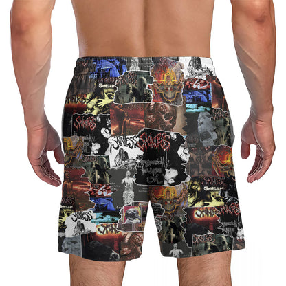 Skinless Albums Covers Collage Unisex Hawaiian Shorts