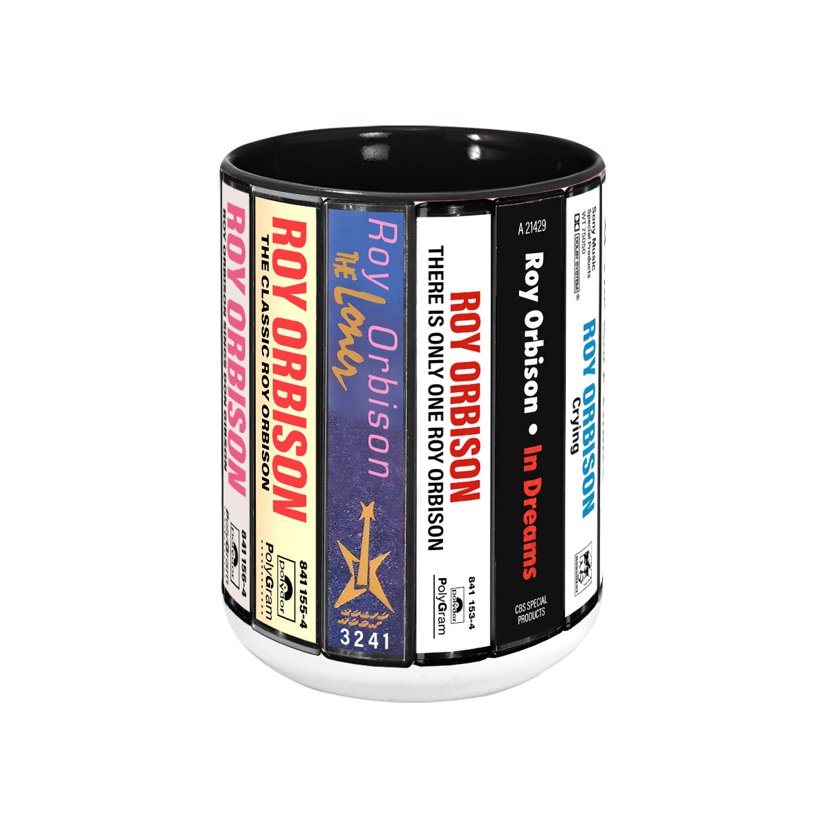 Roy Orbison Albums Cassette Collection Retro Accent Mug
