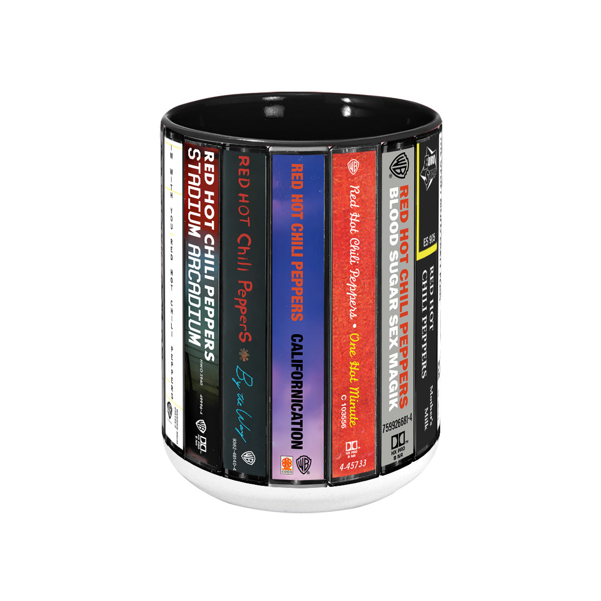 Red Hot Chili Peppers Albums Cassette Retro Collection Accent Mug