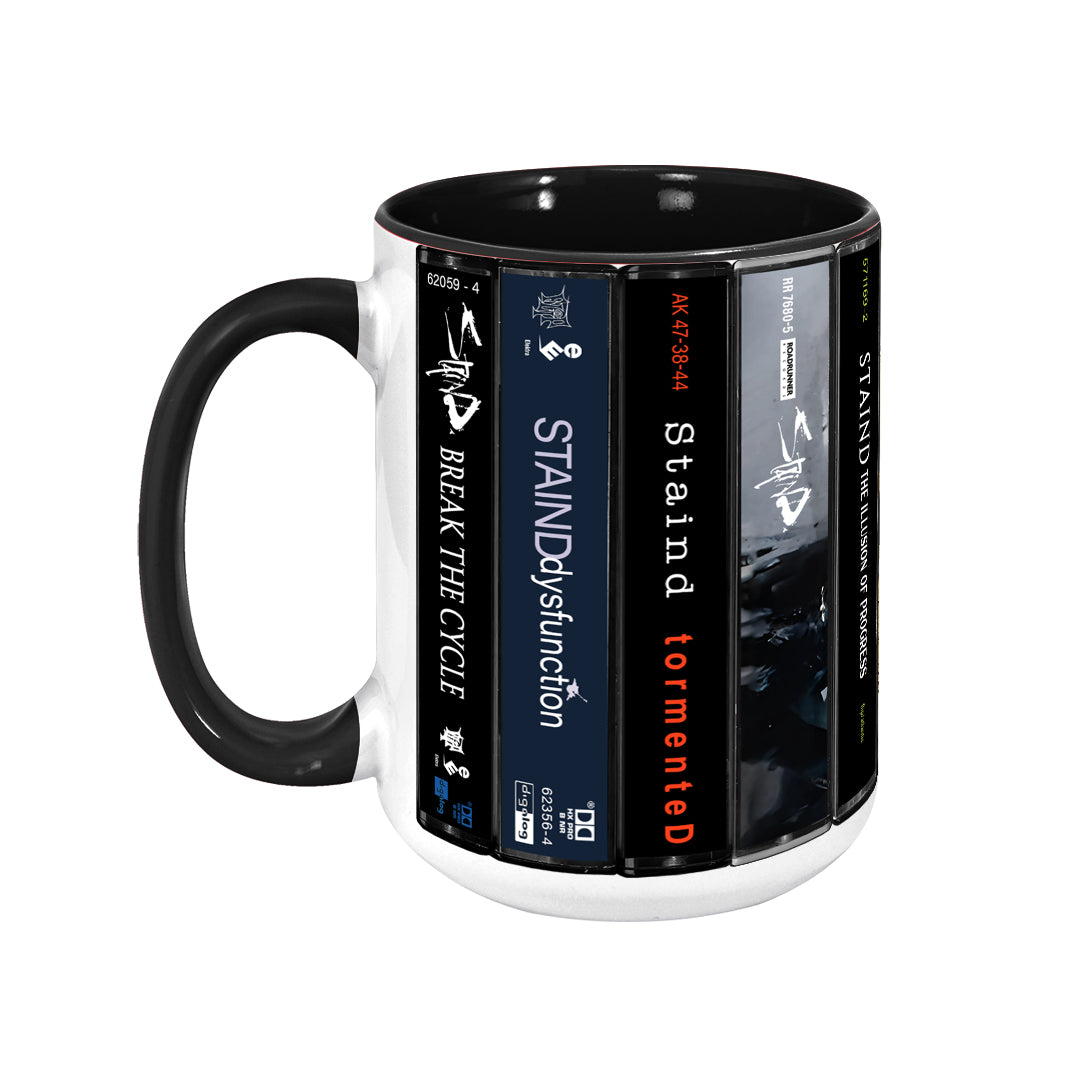 Staind Albums Cassette Collection Retro Accent Mug