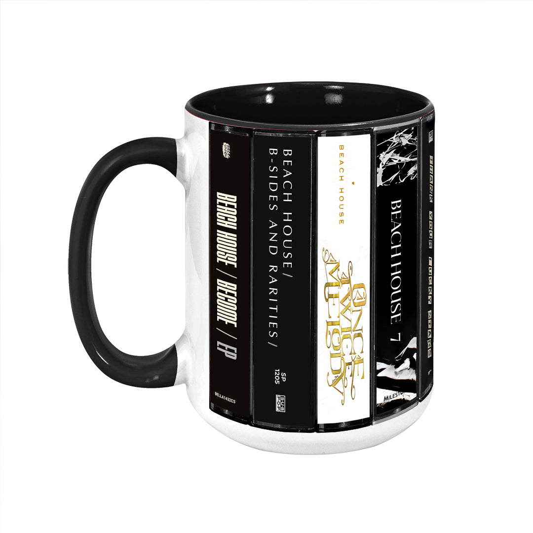 Beach House Albums Cassette Collection Retro Accent Mug