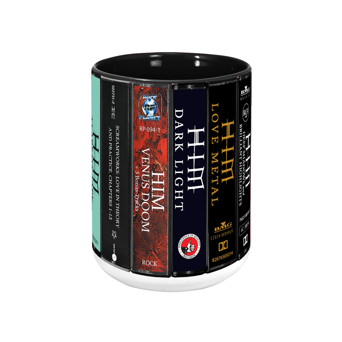 HIM Albums Cassette Collection Retro Accent Mug