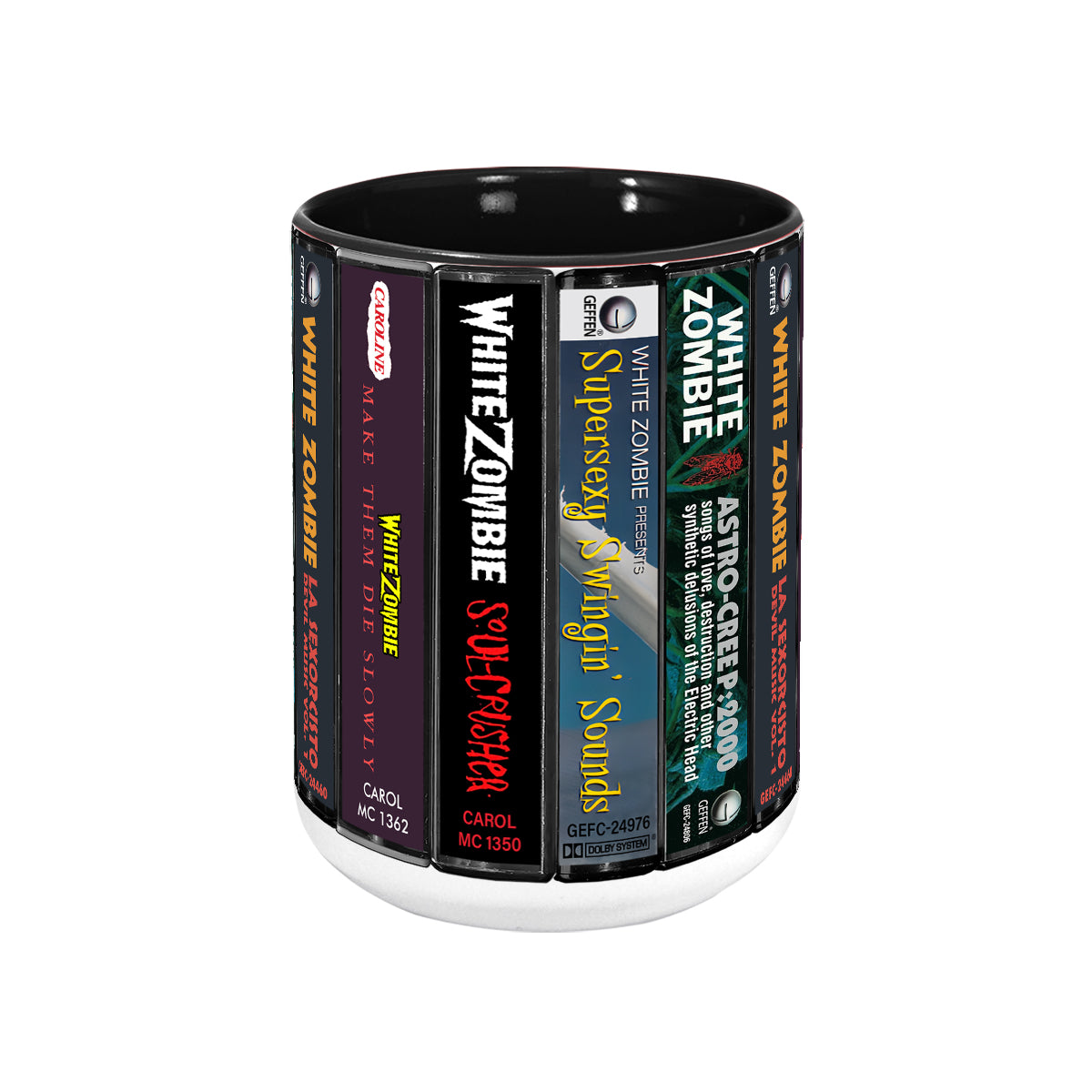 White Zombie Albums Cassette Collection Retro Accent Mug