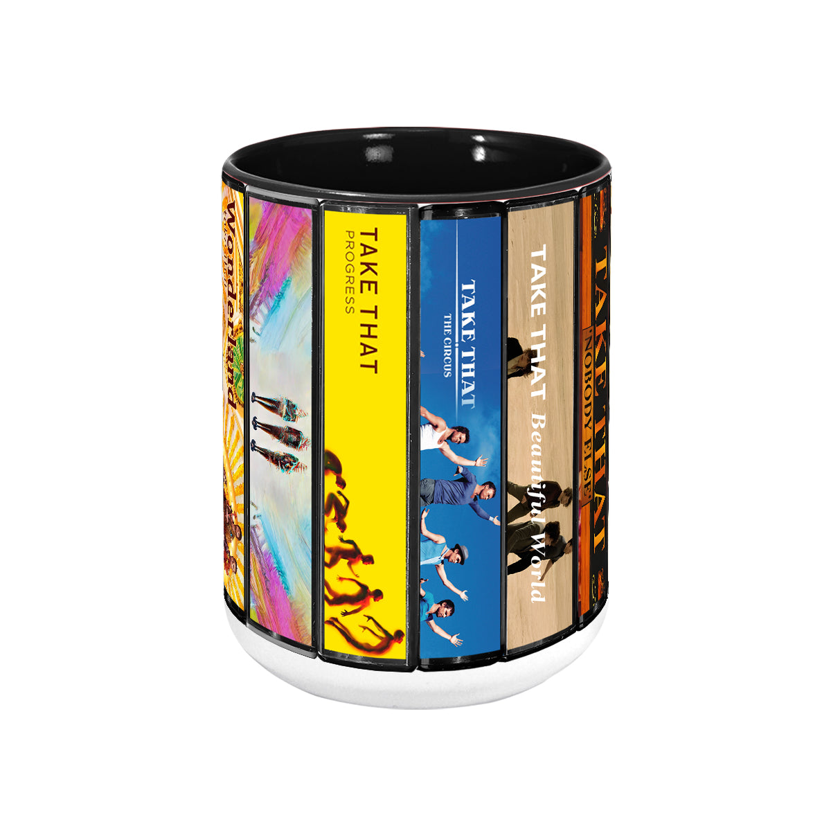 Take That Albums Cassette Collection Retro Accent Mug