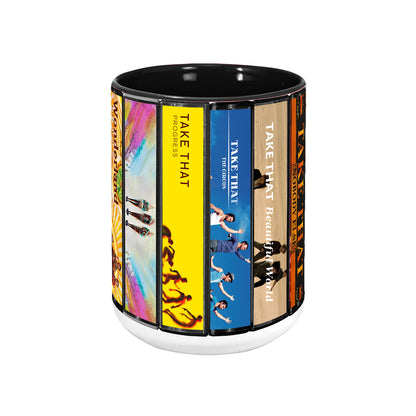 Take That Albums Cassette Collection Retro Accent Mug