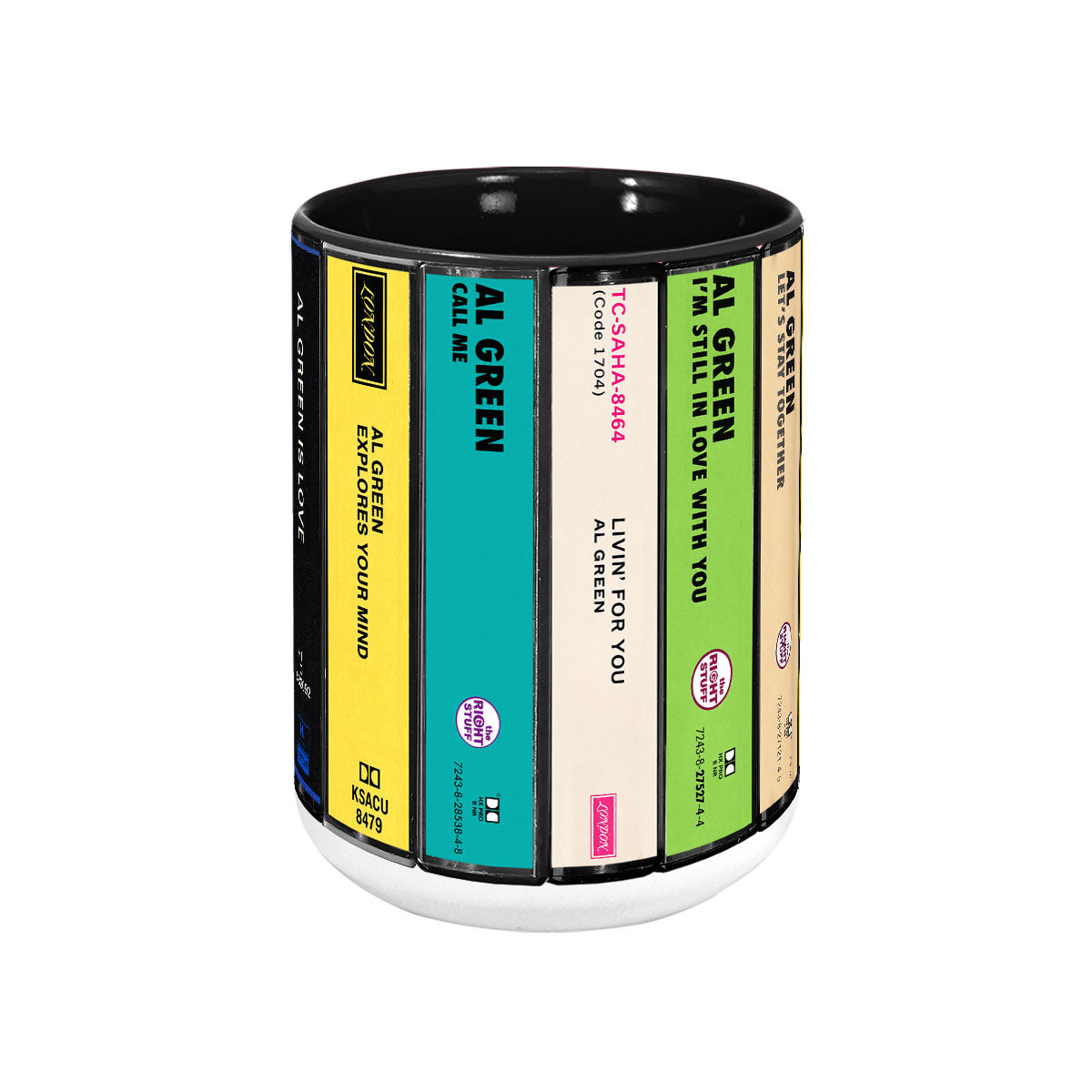 Al Green Albums Cassette Collection Retro Accent Mug