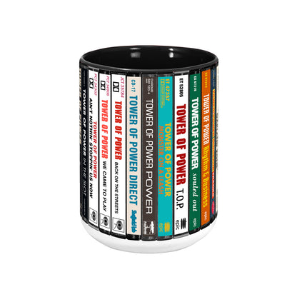 Tower of Power Albums Cassette Collection Retro Accent Mug