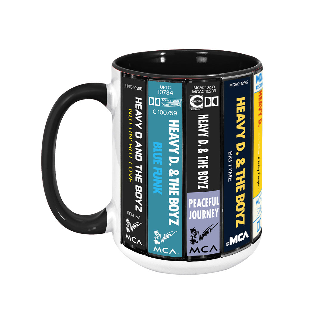 Heavy D & the Boyz Albums Cassette Collection Retro Accent Mug