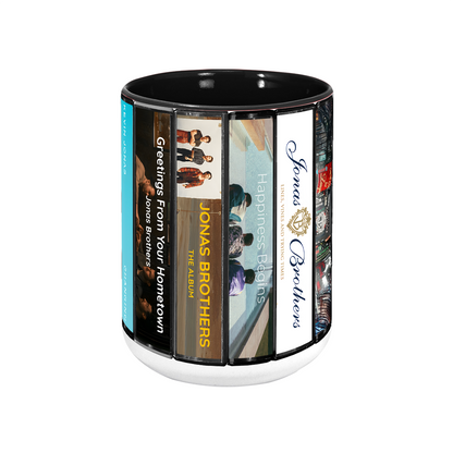 Jonas Brothers Albums Cassette Collection Retro Accent Mug