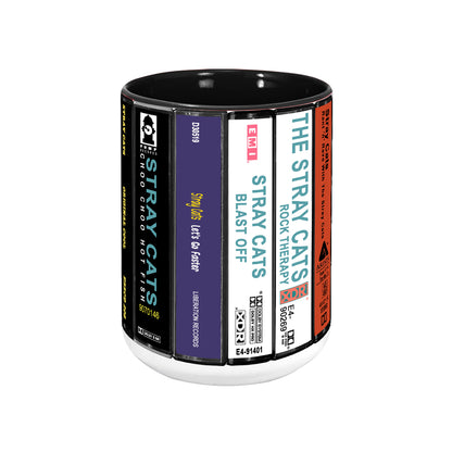 Stray Cats Albums Cassette Collection Retro Accent Mug