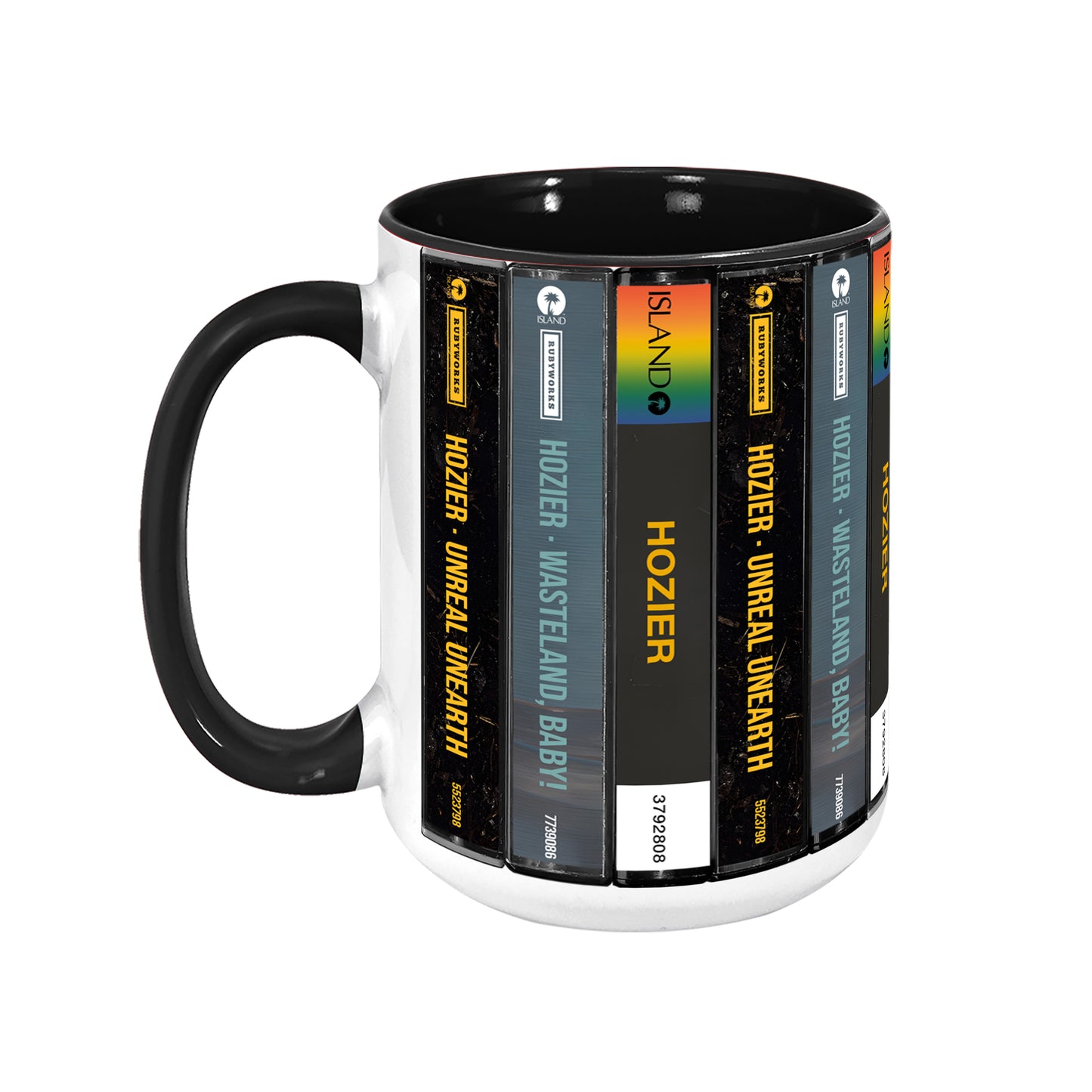 Hozier Albums Cassette Collection Retro Accent Edge-to-Edge Printed Mug