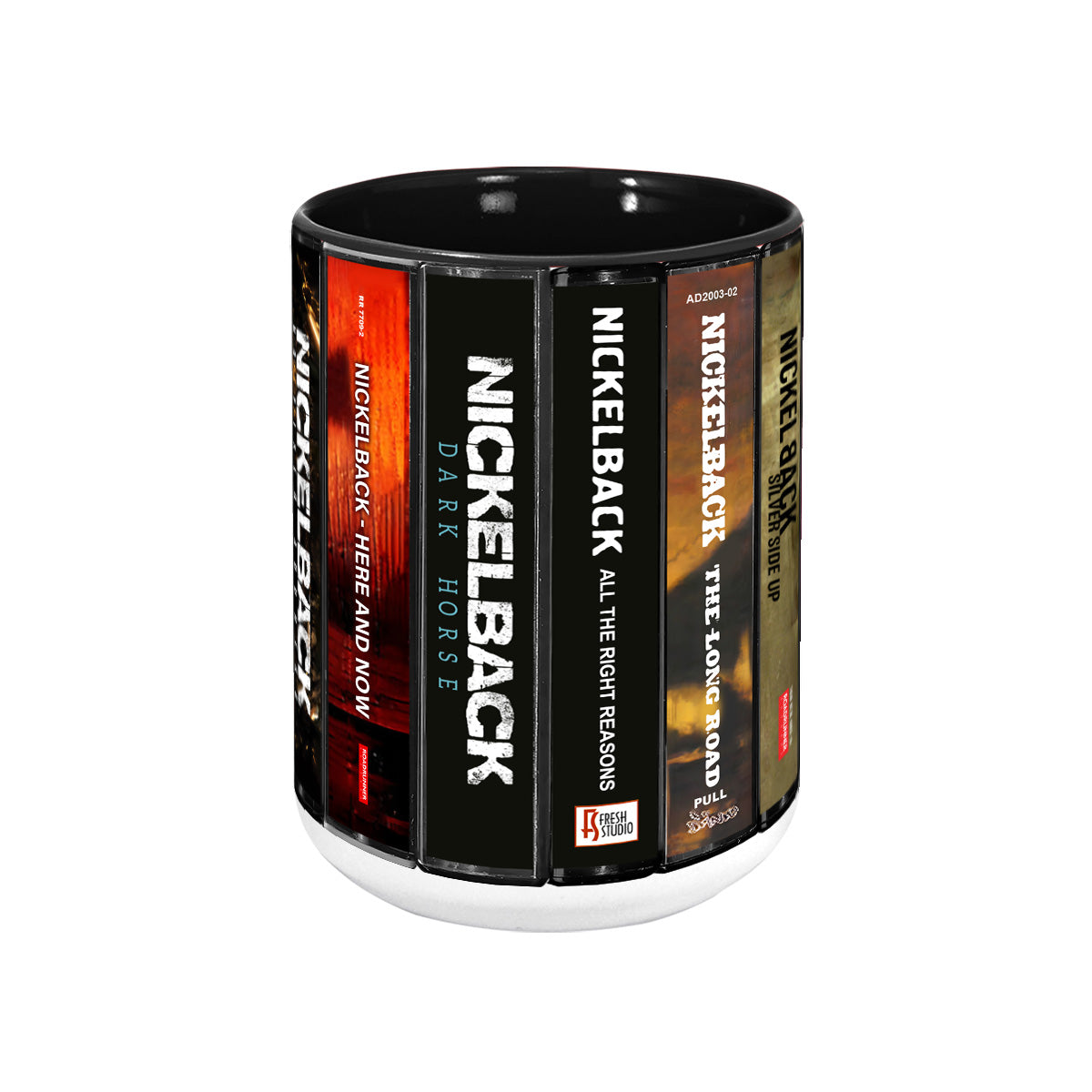 Nickelback Albums Cassette Collection Retro Accent Mug