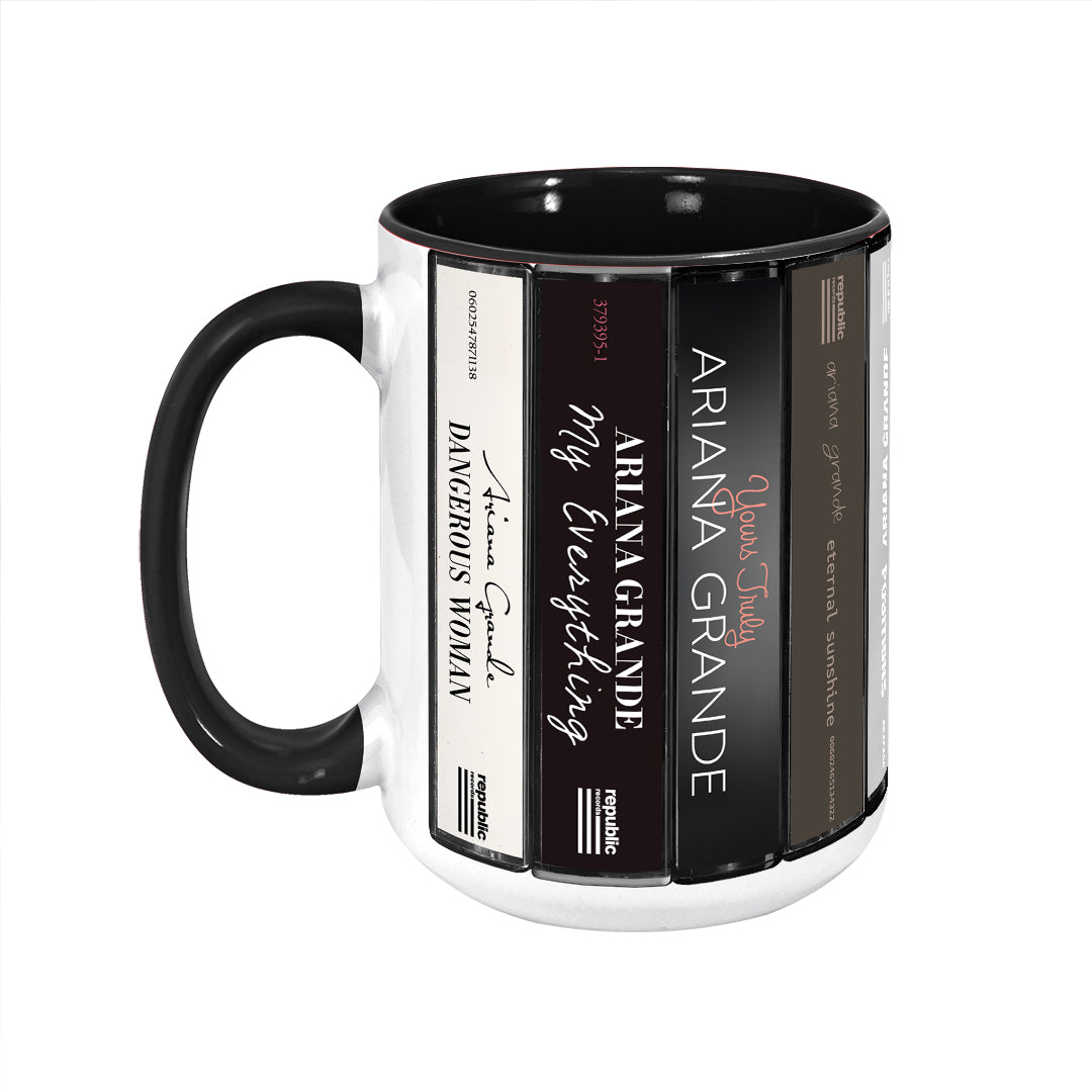Ariana Grande Albums Cassette Collection Retro Accent Mug