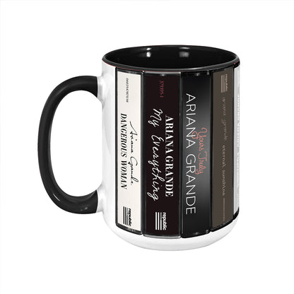 Ariana Grande Albums Cassette Collection Retro Accent Mug