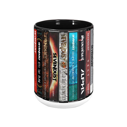 Sevendust Albums Cassette Collection Retro Accent Edge-to-Edge Printed Mug