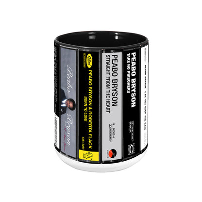 Peabo Bryson Albums Cassette Collection Retro Accent Mug