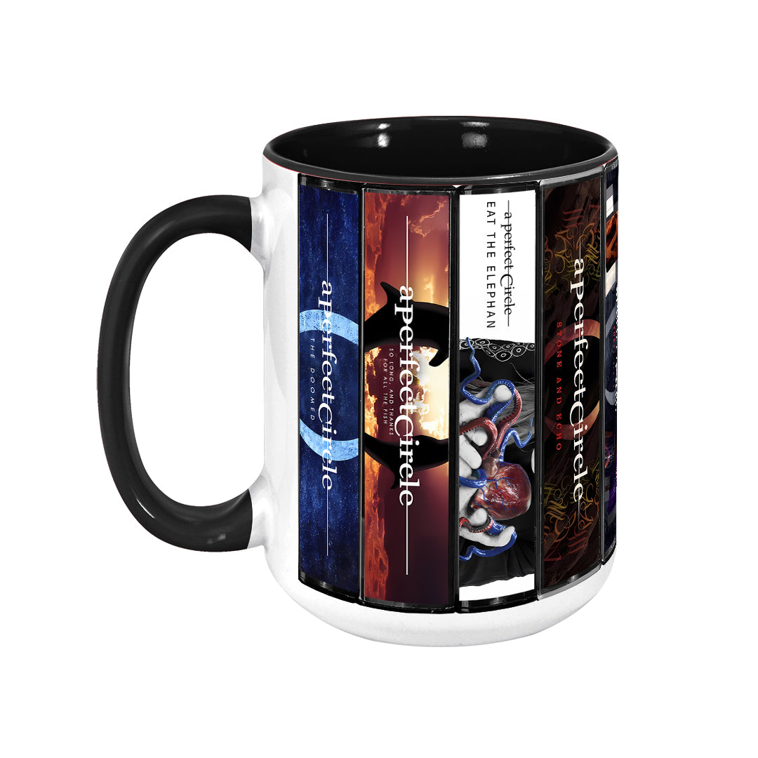 A Perfect Circle Albums Cassette Collection Retro Accent Mug