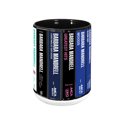 Barbara Mandrell Albums Cassette Collection Retro Accent Mug