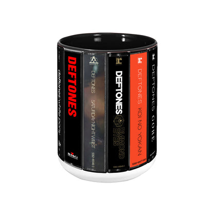 Deftones Albums Cassette Collection Retro Accent Edge-to-Edge Printed Mug