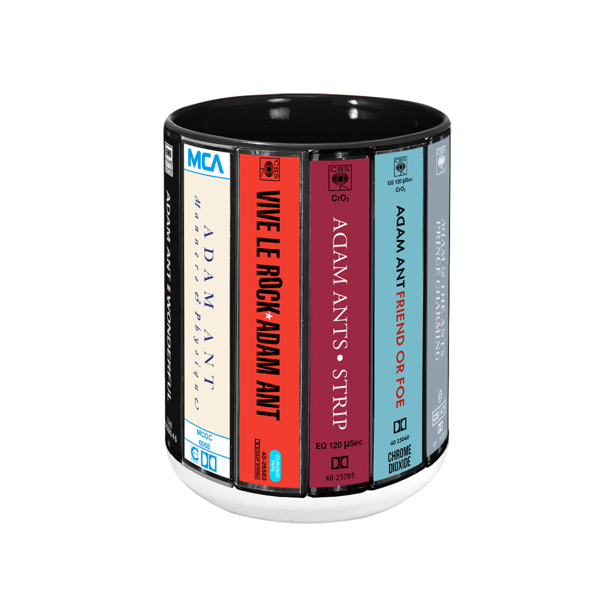 Adam and the Ants Albums Cassette Collection Retro Accent Mug