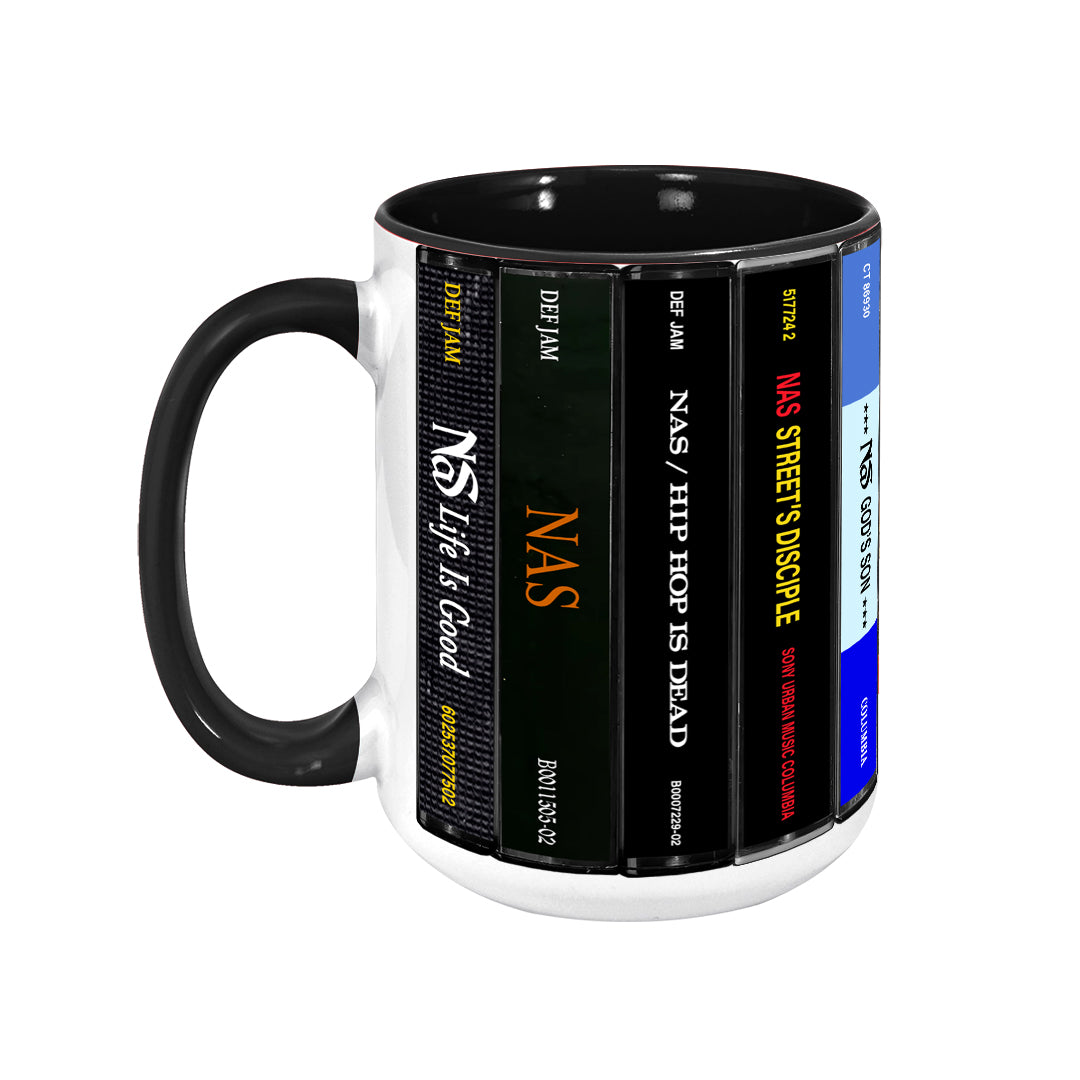 Nas Albums Cassette Collection Retro Accent Mug