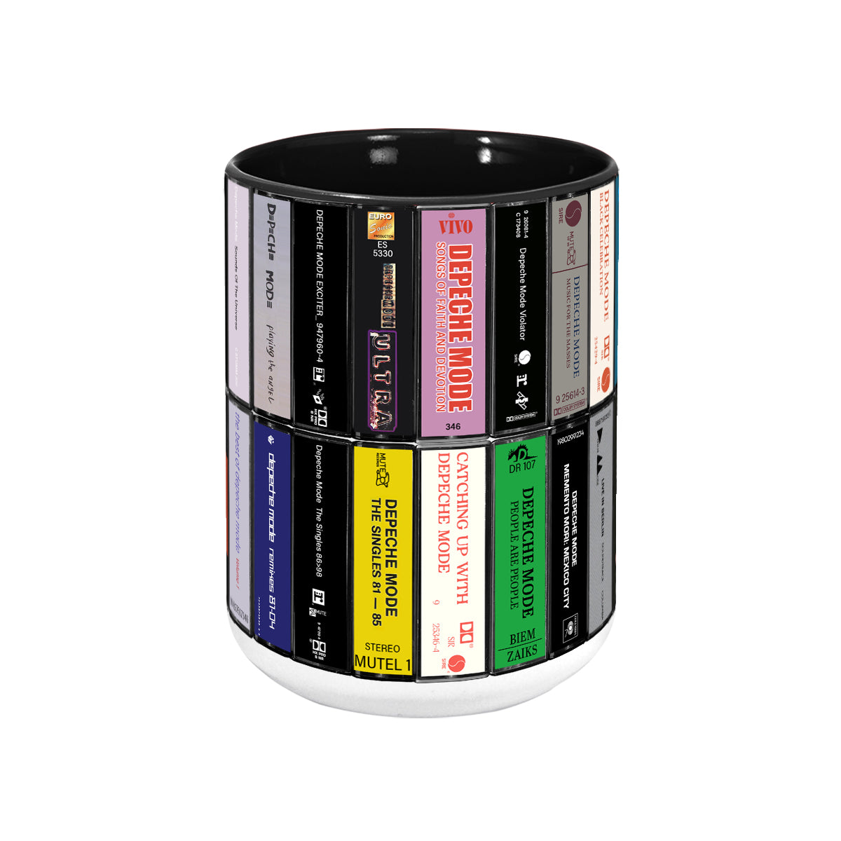 Depeche Mode Albums Cassette Retro Collection Accent Mug - Extended Version