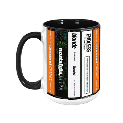 Frank Ocean Albums Cassette Collection Retro Accent Mug